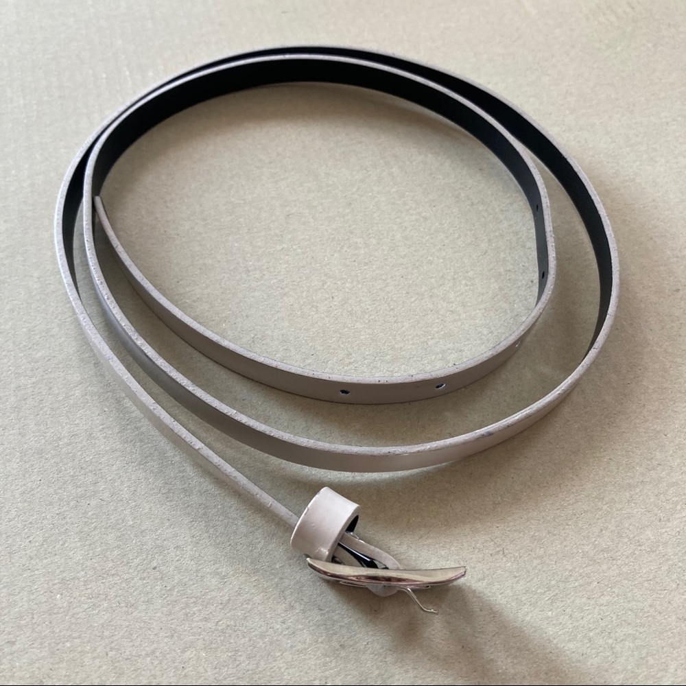Unbranded Patent Leather Thin Skinny Belt Pink